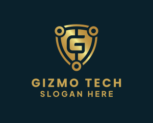 Tech Finance Shield Letter G logo design