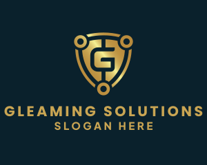 Tech Finance Shield Letter G logo design