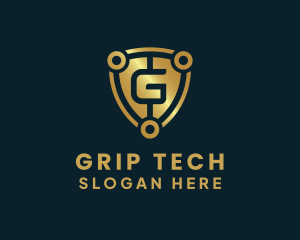 Tech Finance Shield Letter G logo design