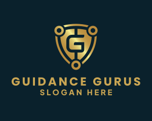 Tech Finance Shield Letter G logo design