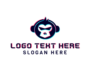 Monkey Headphones Glitch logo