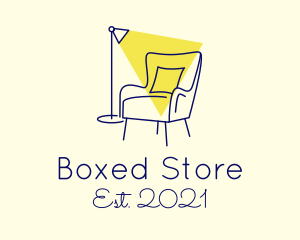 Lamp Chair Furniture Lighting logo design