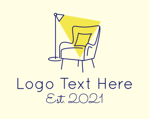 Furniture - Lamp Chair Furniture Lighting logo design