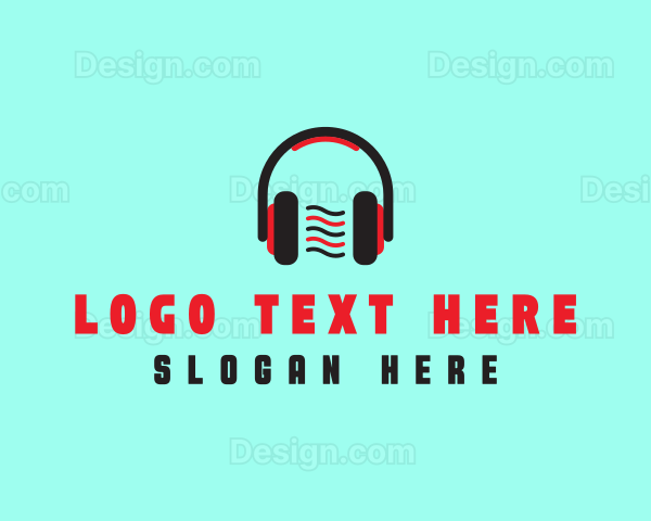 Red DJ Headphones Logo