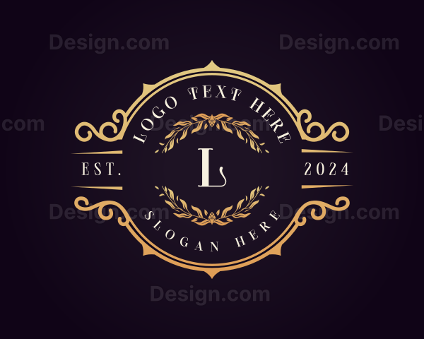 Luxury Leaf Ornament Logo