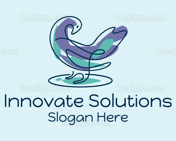 Pigeon Bird Doodle Logo