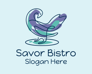 Pigeon Bird Doodle  Logo