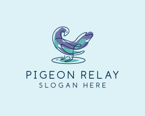 Pigeon Bird Doodle  logo