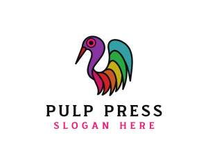 Colorful Bird Animal logo design