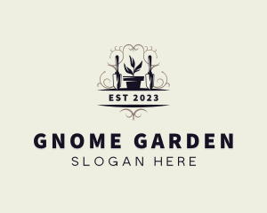 Shovel Plant Gardening logo design