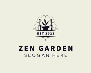 Shovel Plant Gardening logo design