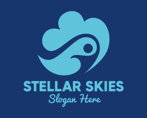 Human Sky Cloud  logo design