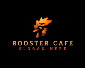 Flaming Chicken Rooster logo