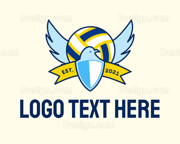 Volleyball League Eagle Logo