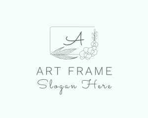 Floral Nature Frame logo design