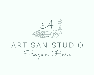 Floral Nature Frame logo design