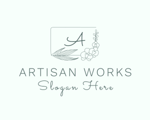 Floral Nature Frame logo design