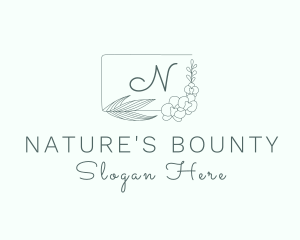 Floral Nature Frame logo design