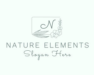 Floral Nature Frame logo design