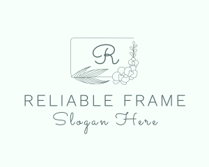 Floral Nature Frame logo design