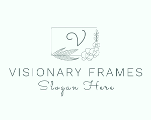 Floral Nature Frame logo design