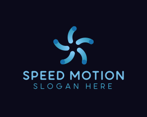 Abstract Motion AI logo design