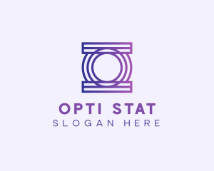 Modern Digital Letter O logo design