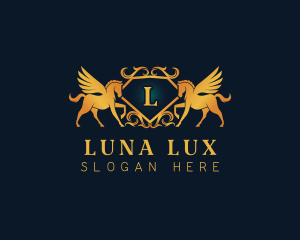 Pegasus Luxe Expensive logo design