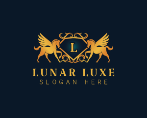 Pegasus Luxe Expensive logo design