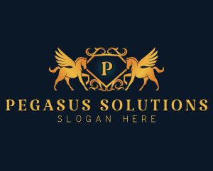 Pegasus Luxe Expensive logo design