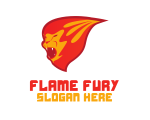 Red Lion Flame logo design