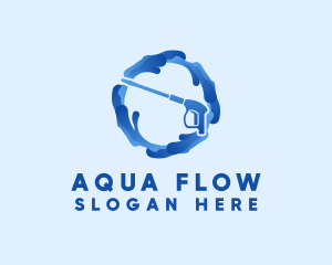 Blue Utility Washer logo design