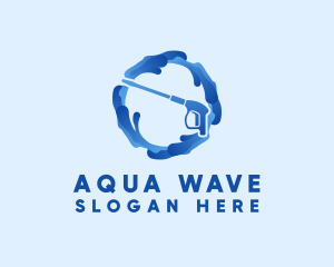 Blue Utility Washer logo design