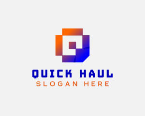 Pixel Tech Game Developer logo design