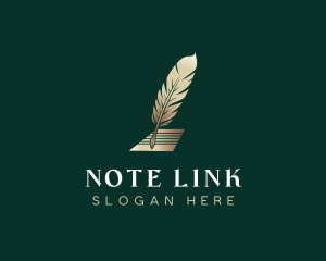 Quill Feather Note logo design