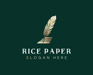 Quill Feather Note logo design