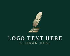 Note - Quill Feather Note logo design