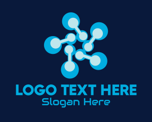 Blue Digital Flower logo