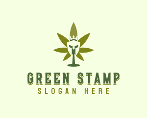 Cannabis Spartan King logo design