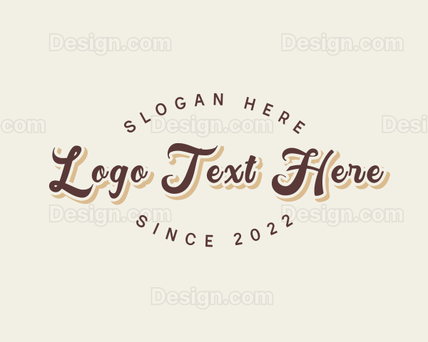 Simple Retro Script Logo