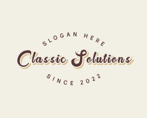 Simple Retro Script logo design