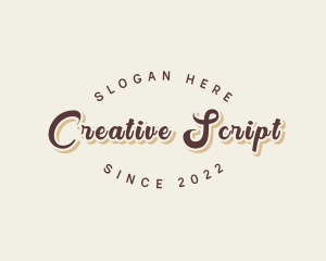 Simple Retro Script logo design