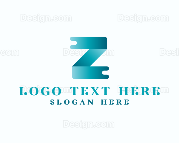 Media Ribbon Letter Z Logo