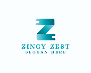 Media Ribbon Letter Z logo design