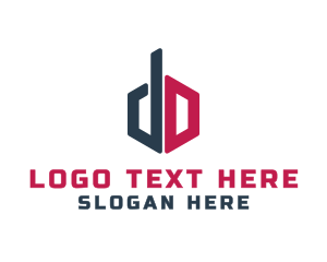 Geometric Letter DD Tech logo