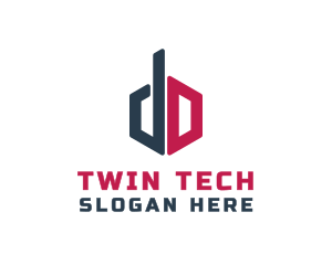 Geometric Letter DD Tech logo