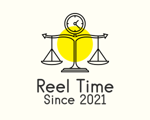 Law Firm Clock  logo design