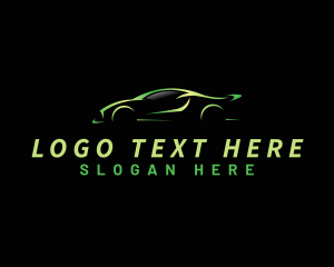 Green Sports Car Automotive logo