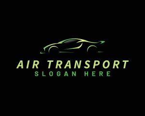 Green Sports Car Automotive logo design