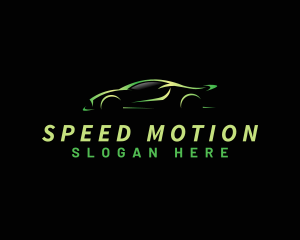 Green Sports Car Automotive logo design